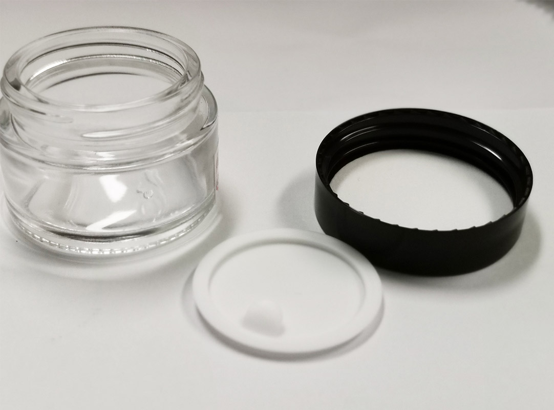 30g Clear glass straight sided jars