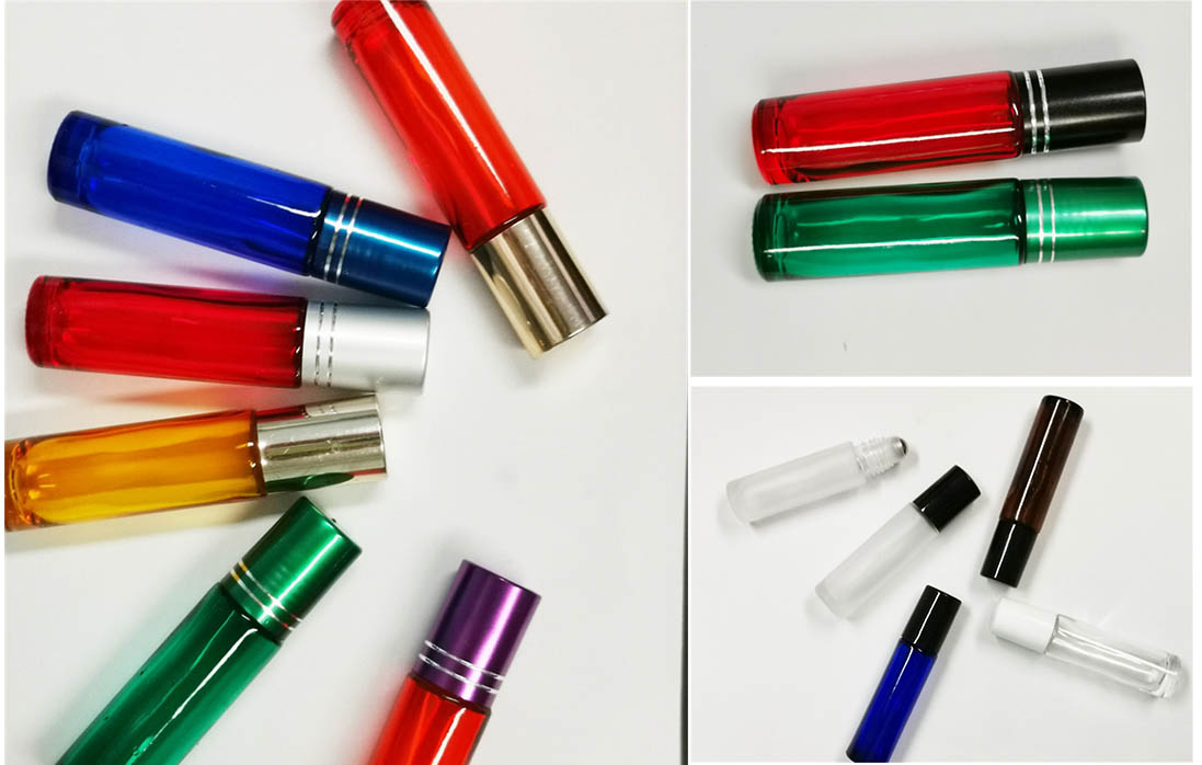 10ml Colored Essential Oil Roller On Bottle