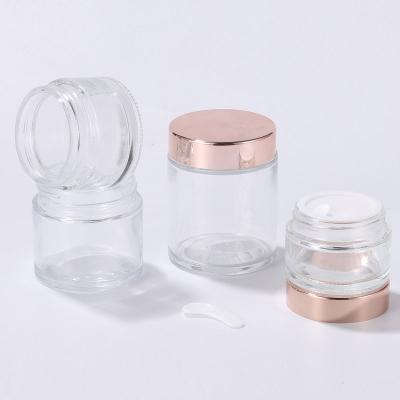 Clear Glass Cream Jar customized