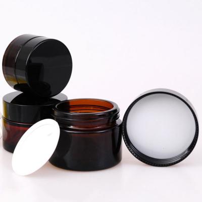Amber Glass Cream Jar customized