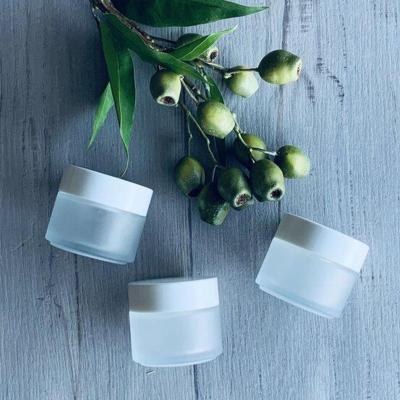 Frosted Glass Thick Base Jars wholesale