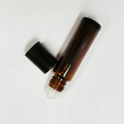 10ml Roll On Amber Bottles With Black Lids