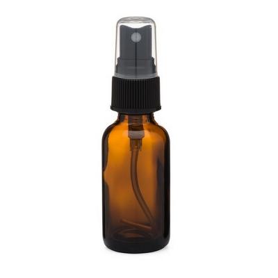 Boston Round Amber Glass Bottle