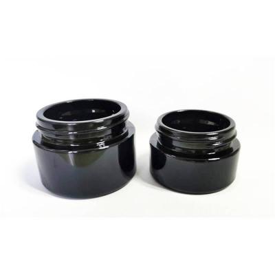 Black Glass Cream Jar supplier