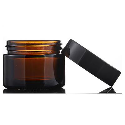 Amber straight sided cream jars customized